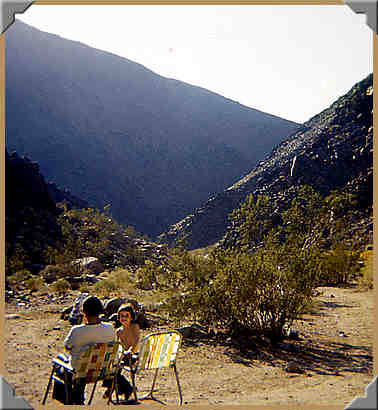 Looking towards the West down Goler Wash - 10/1976.