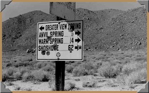 Striped Butte Valley road sign - 10/1976